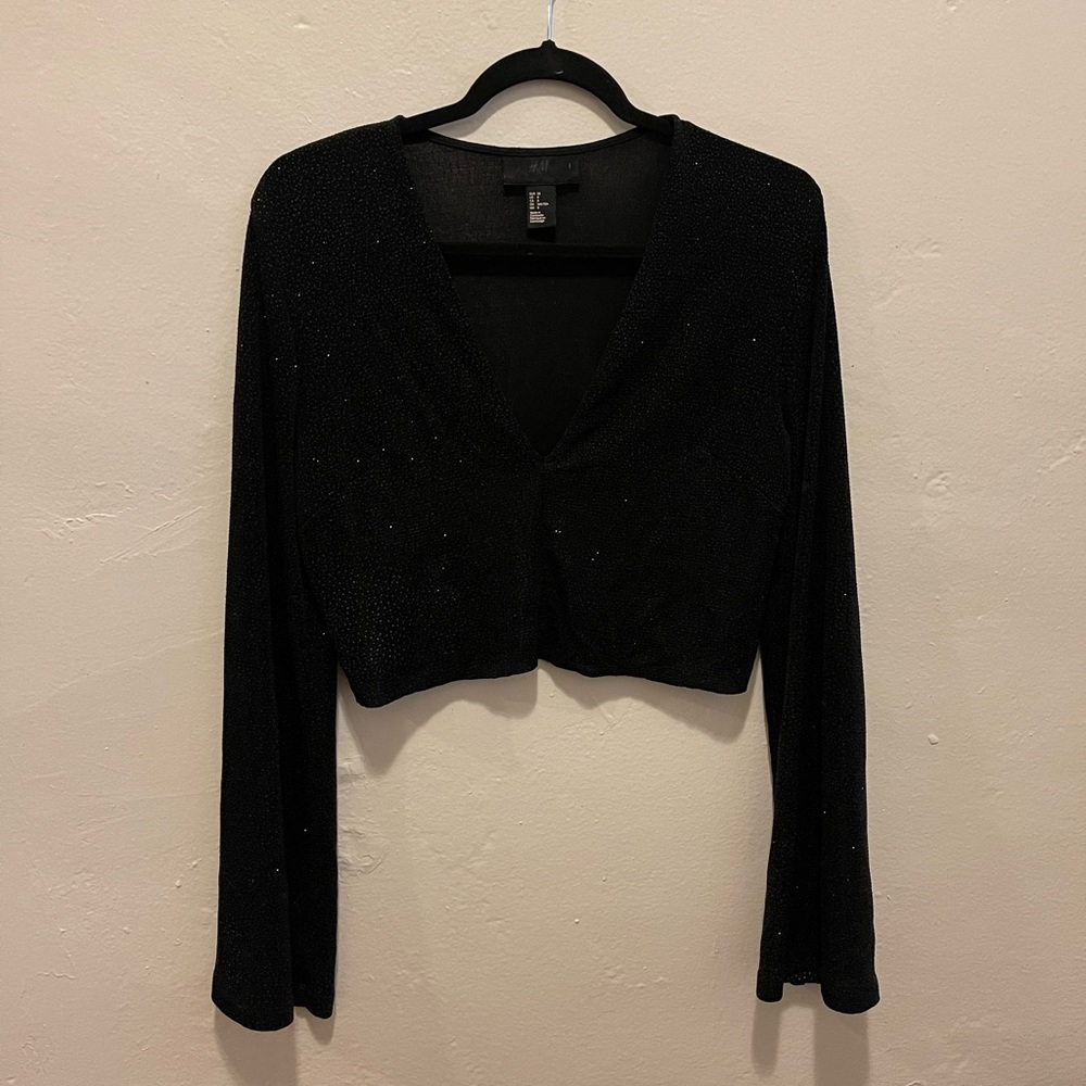 Cropped sparkling top